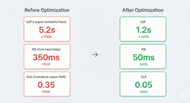 Before After Metrics A Performance metrics comparison chart