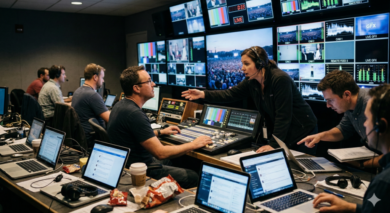Cross functional team in a live event traffic war room